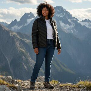 Reaction Kenneth Cole Down Filled Puffer Jacket lightweight Packable Black XXL